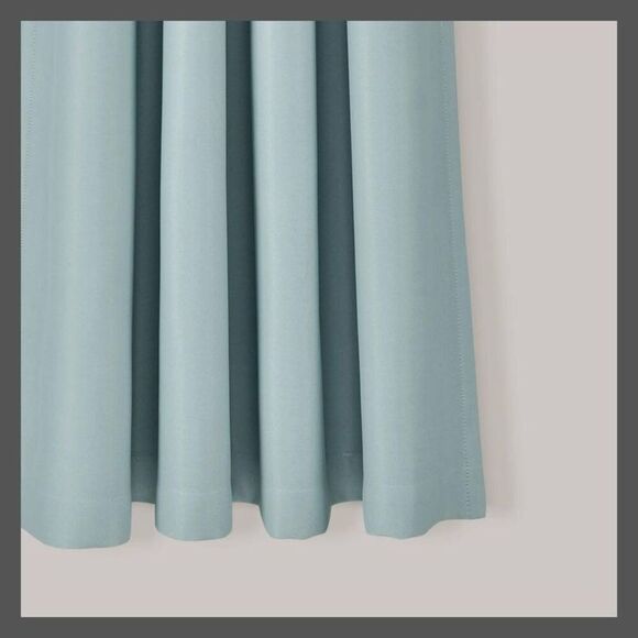 Lush Decor - Set of 2 (84"x52") Insulated Grommet Top Blackout  Blue - Picture 4 of 4